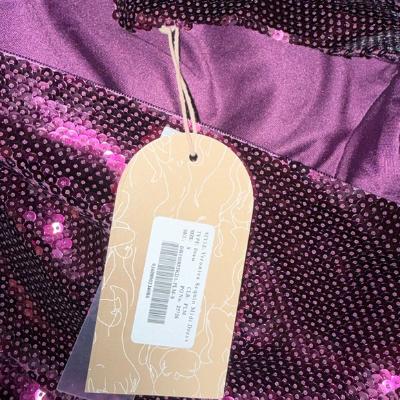 Meshki Shimmering Sequin Maxi Dress in Purple - Picture 10 of 10